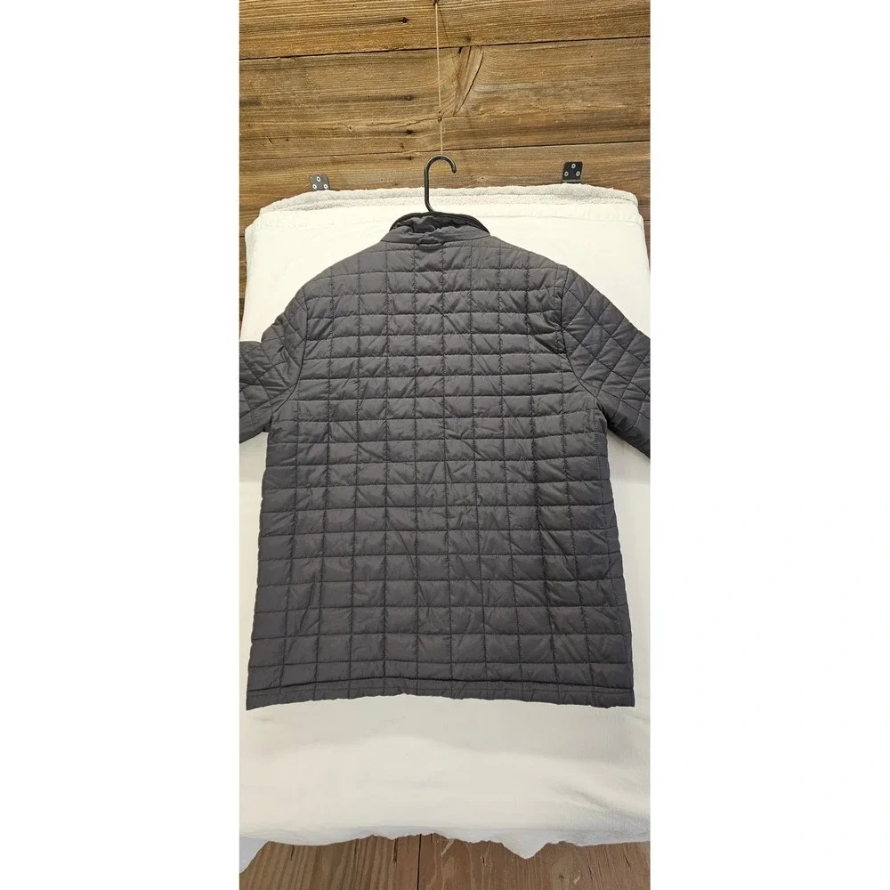 ZeroXposur Mens Quilted Puffer Jacket Gray Full Zip Fleece Collar Large